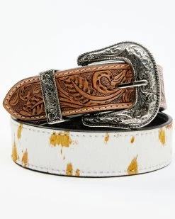 Shyanne Women's Cowhide And Floral Tooled Belt