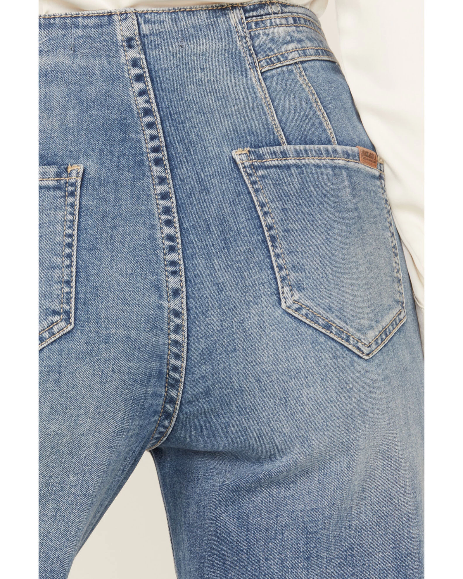 Rock & Roll Denim Women's Medium Wash High Rise Extra Stretch Palazzo Flare Jeans 1 Rock & Roll Denim Women's Medium Wash High Rise Extra Stretch Palazzo Flare Jeans