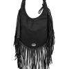 American West Women's Hair-On Studded Fringe Crossbody