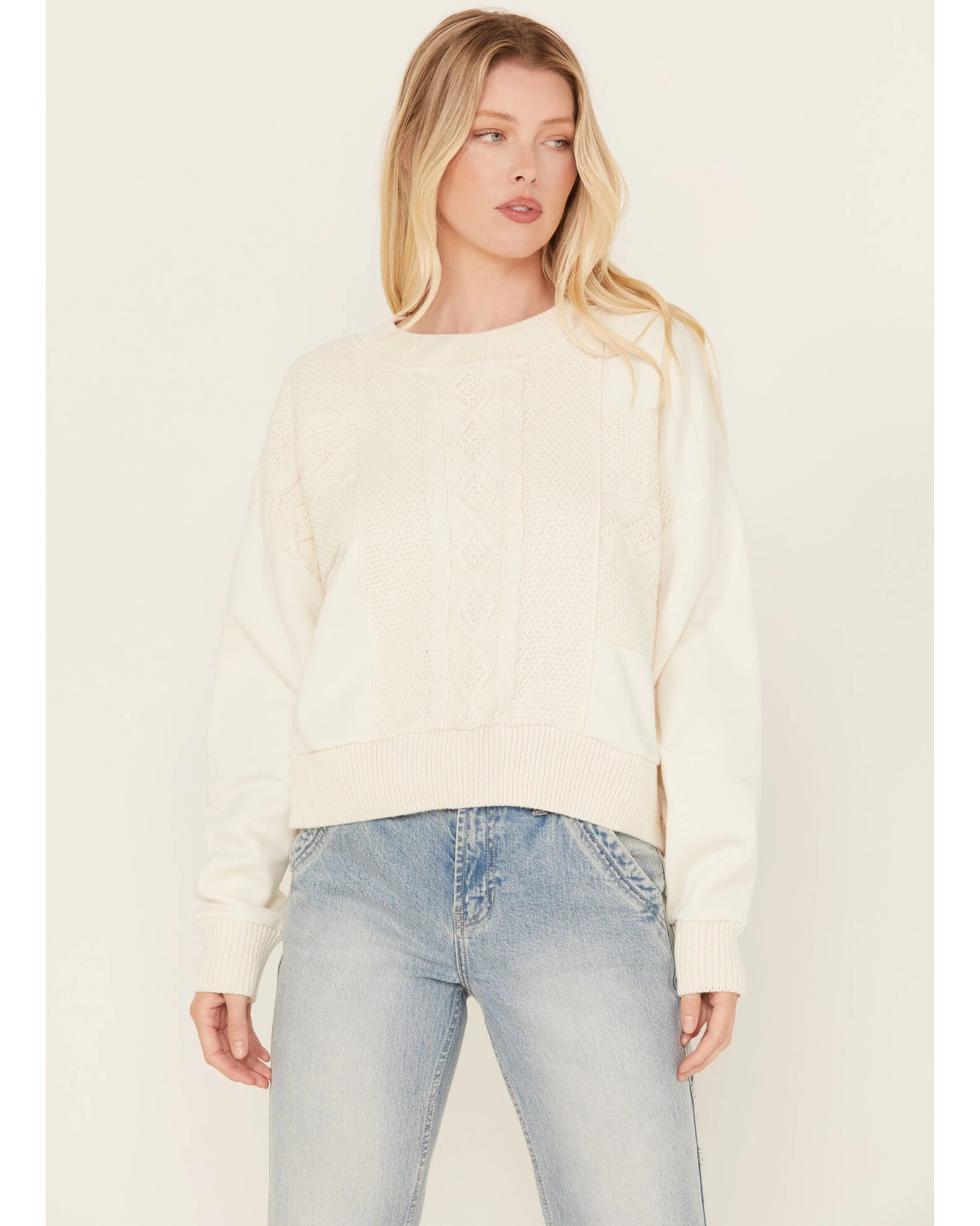 Cleo + Wolf Women's Lightweight Fleece Knit Sweater 4 Cleo + Wolf Women's Lightweight Fleece Knit Sweater - Image 4