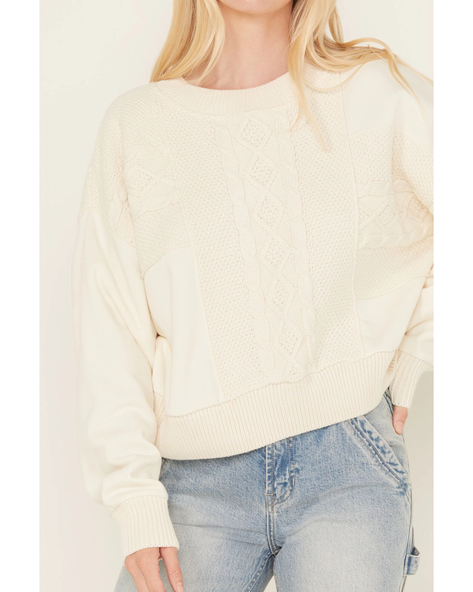 Cleo + Wolf Women's Lightweight Fleece Knit Sweater 3 Cleo + Wolf Women's Lightweight Fleece Knit Sweater - Image 3