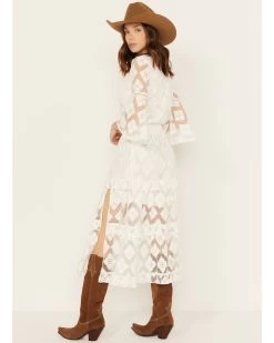 Shyanne Women's Diamond Embroidered Mesh Skirt -Women - Western Cowboy 2000386671 100 P4