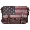 Scully Patriotic Brown Leather Crossbody