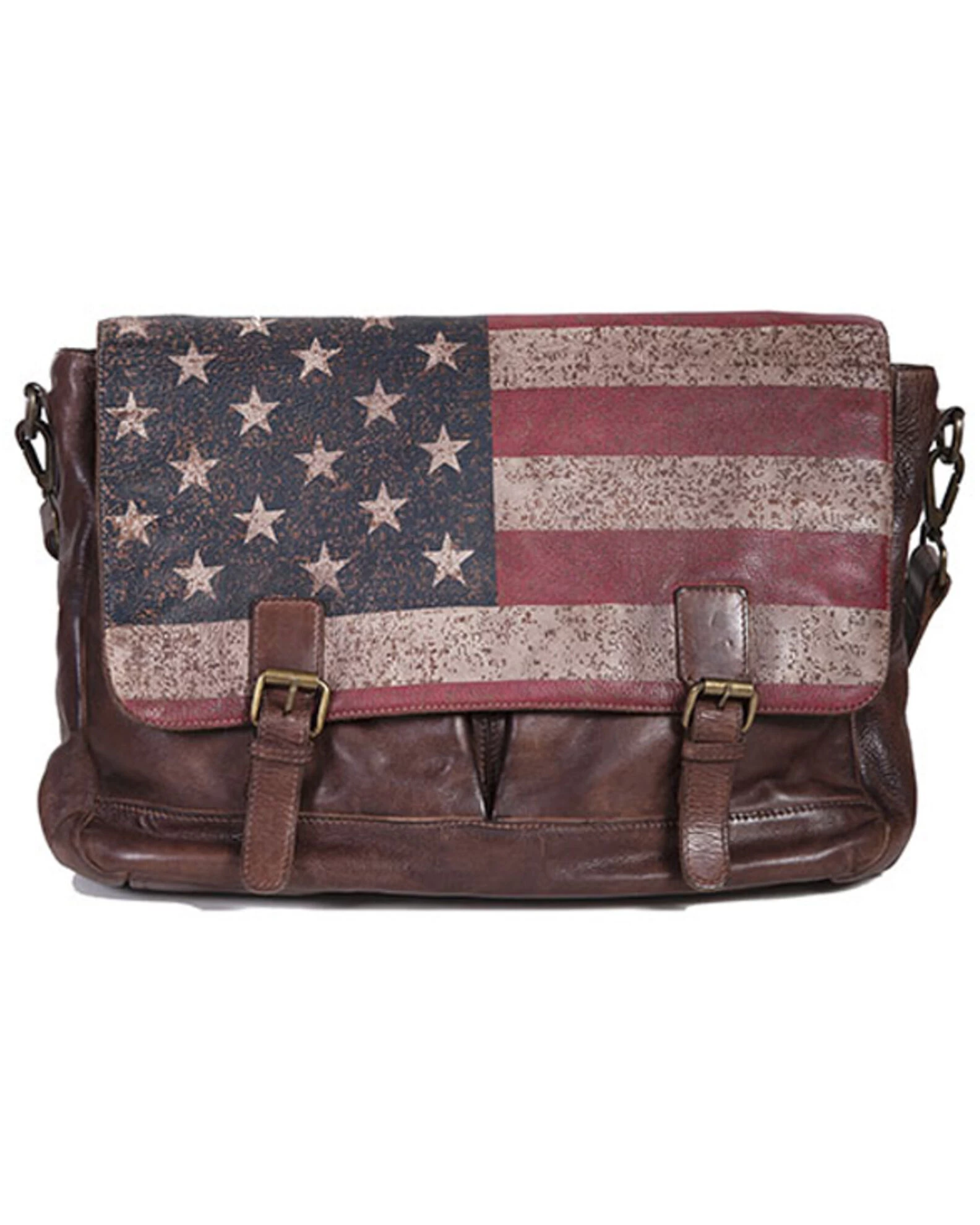 Scully Patriotic Brown Leather Crossbody 1 Scully Patriotic Brown Leather Crossbody