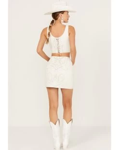 Wonderwest Women's Soutache Mini Skirt