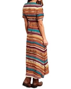 Stetson Women's Sunset Serape Short Sleeve Midi Wrap Dress