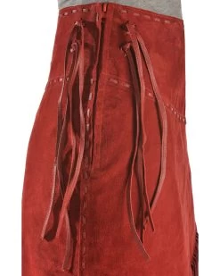 Scully Women's Suede Leather Fringe Skirt