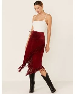 Scully Women's Suede Leather Fringe Skirt 13 Scully Women's Suede Leather Fringe Skirt -Women - Western Cowboy 225D49 70 P1