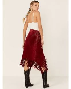 Scully Women's Suede Leather Fringe Skirt 9 Scully Women's Suede Leather Fringe Skirt -Women - Western Cowboy 225D49 70 P4