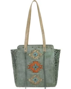 American West Navajo Soul Zip Top Tote -Women - Western Cowboy 2584R6 64 D2
