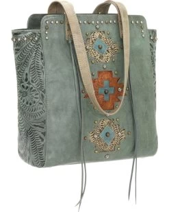 American West Navajo Soul Zip Top Tote -Women - Western Cowboy 2584R6 64 P1