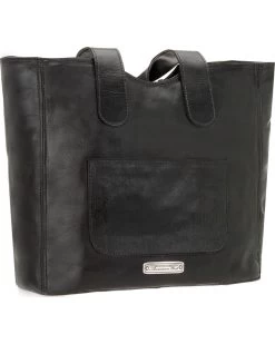 American West Black Mojave Canyon Large Zip Top Tote