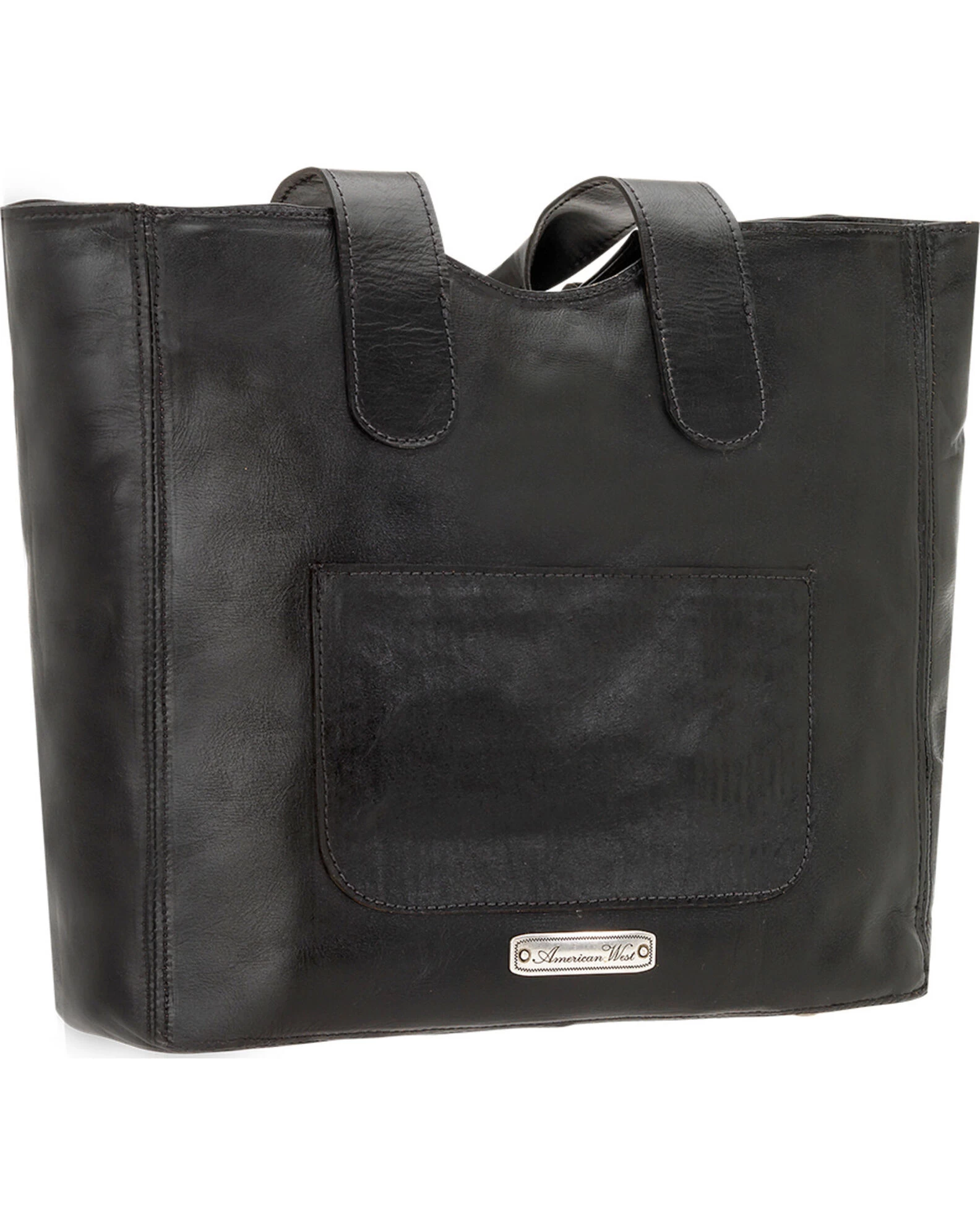 American West Black Mojave Canyon Large Zip Top Tote 1 American West Black Mojave Canyon Large Zip Top Tote