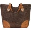 American West Women's Annie's Secret Collection Brown Large Zip Top Tote