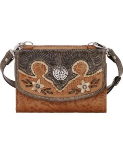 American West Tan Desert Wildflower Small Crossbody Bag/Wallet 5 American West Tan Desert Wildflower Small Crossbody Bag/Wallet -Women - Western Cowboy 2588F7 22 P1