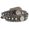 Blazin Roxx Women's Black Tooled Concho Belt