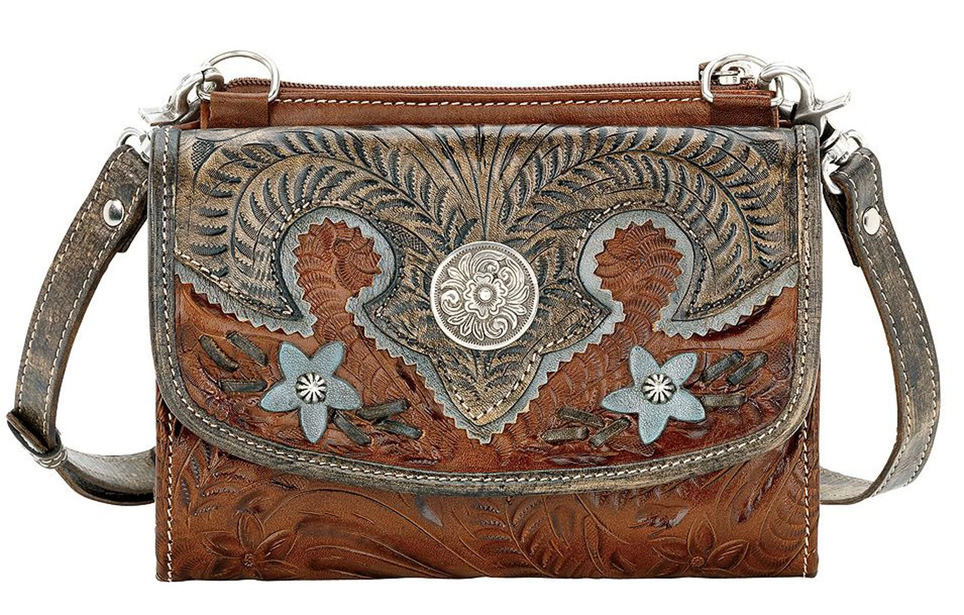 American West Desert Wildflower Crossbody Bag 1 American West Desert Wildflower Crossbody Bag