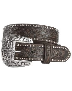 Ariat Women's Tooled & Studded Leather Belt