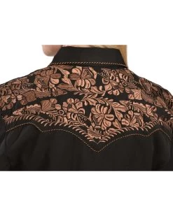 Scully Women's Floral Embroidered Western Shirt -Women - Western Cowboy 658137 89 D1